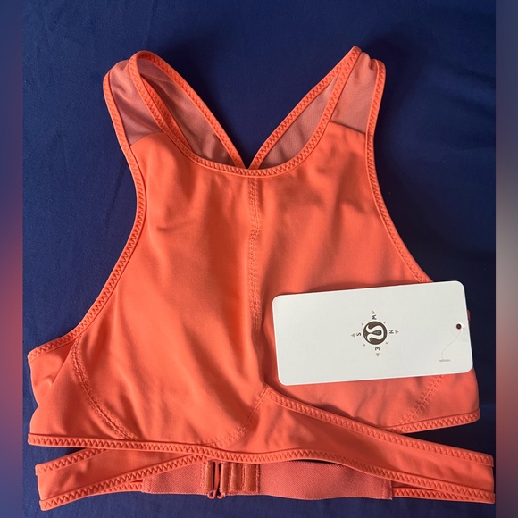 NWT Lululemon Wanderlust Yoga Haven Bra Cape Red Sz 4 - Picture 8 of 9